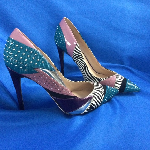 Aldo Wicilidia Studded Leather Heels 7.5 - Picture 3 of 12